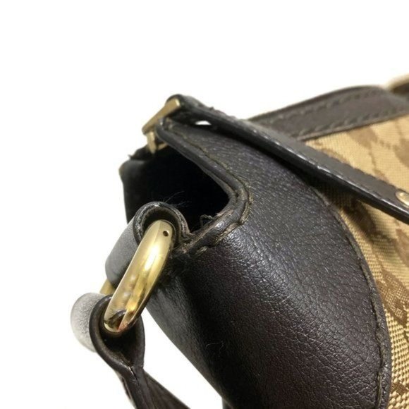 07 Pre Owned Authentic GUCCI GG Charlotte Canvas Shoulder Hobo Bag 211810.497717 - Picture 9 of 12